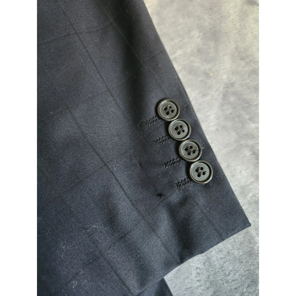 San Tropez Uomo Super 140's Mens 100% Wool Navy Dark Blue blazer Jacket 52R